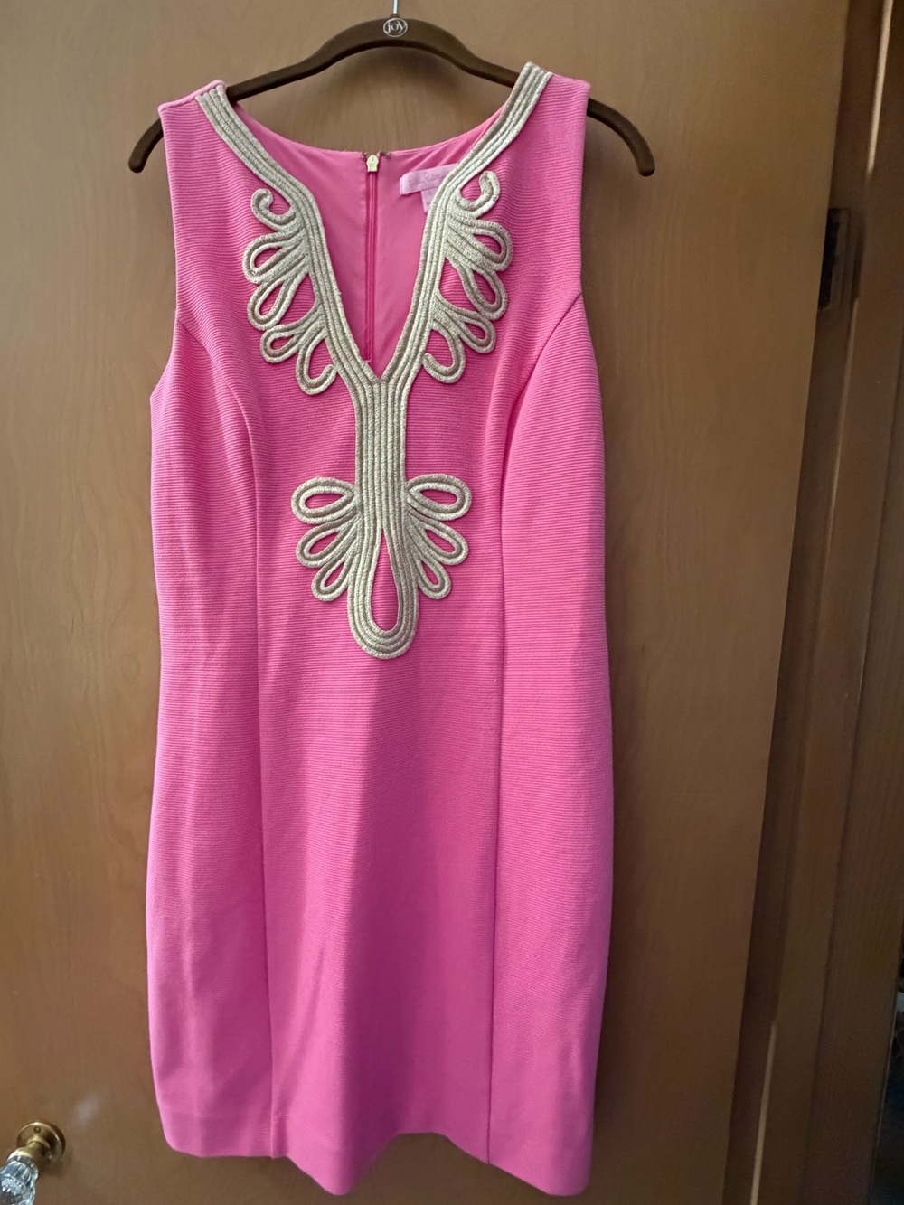 Lilly Pulitzer Sleeveless Pink Embellished Shift Dress